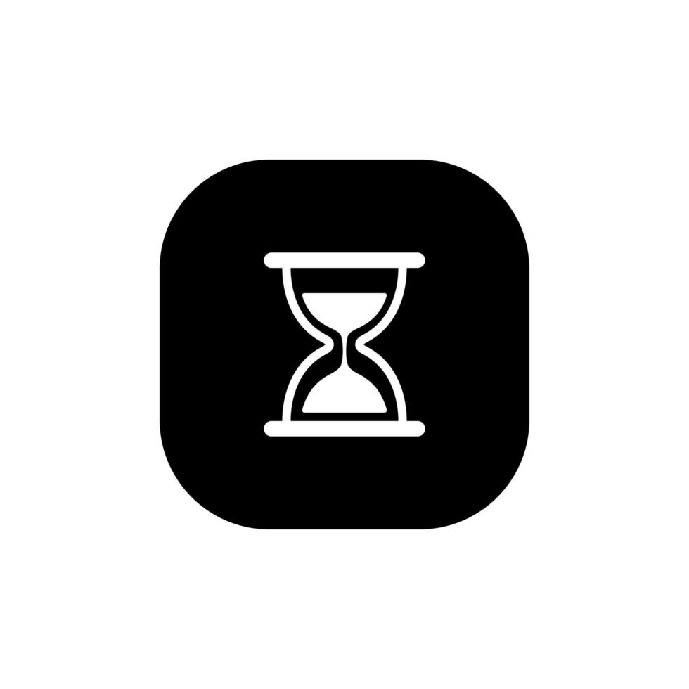 Hourglass icon vector isolated on square background