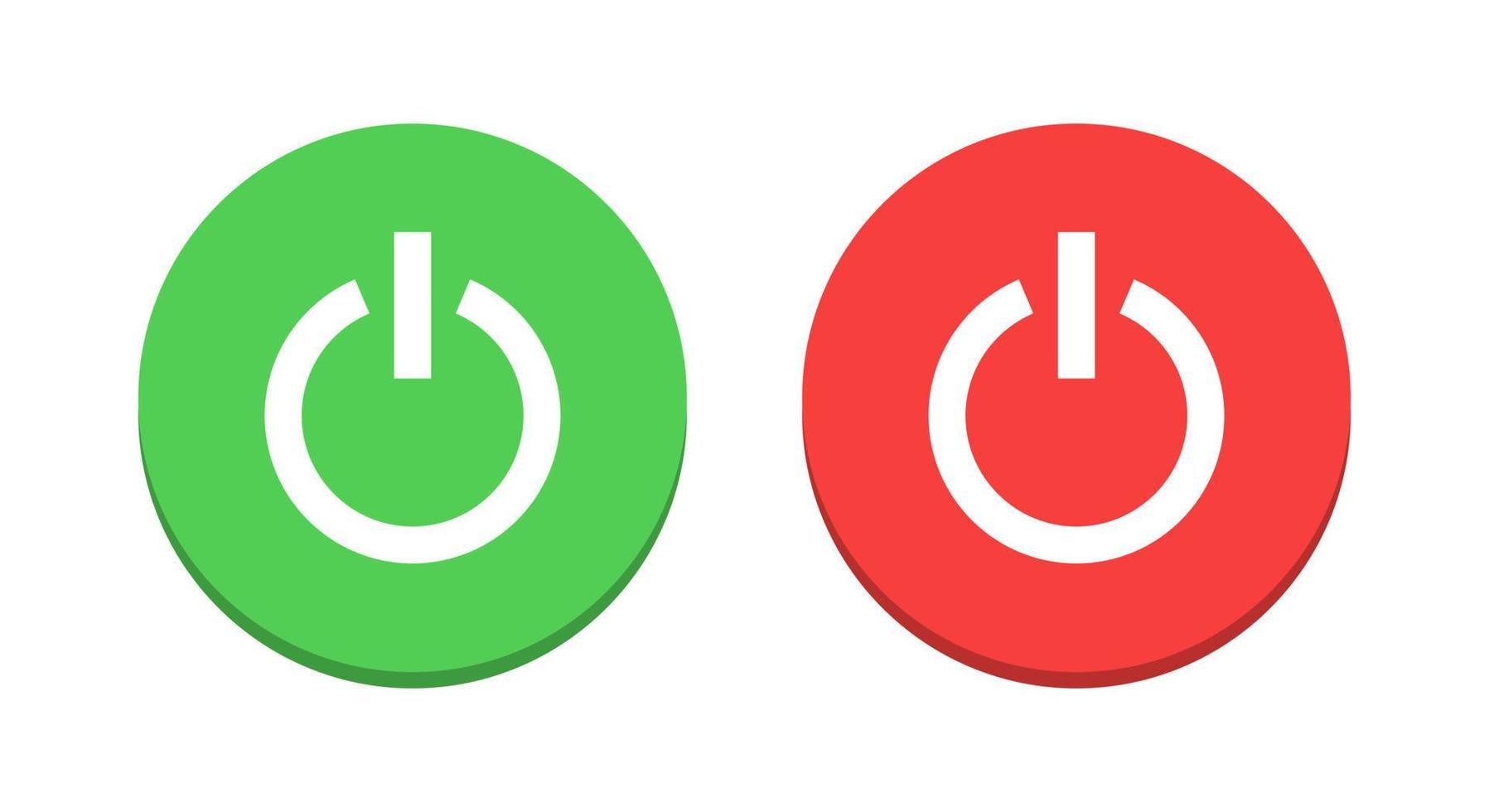 Turn on off button icon vector in flat style