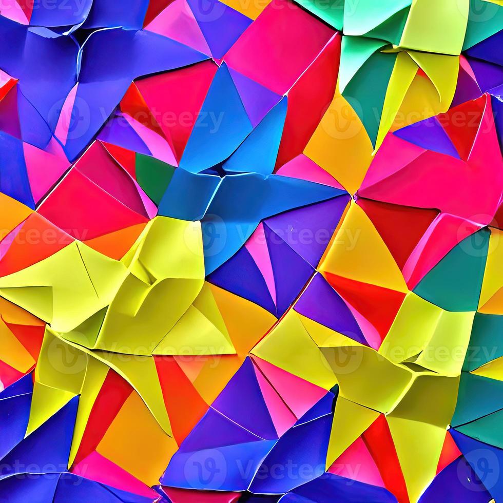 beautiful origami colorful designs for illustration or backdrop photo