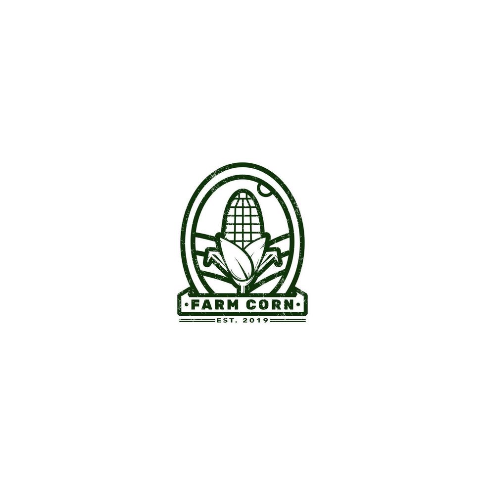vintage farm logo vector