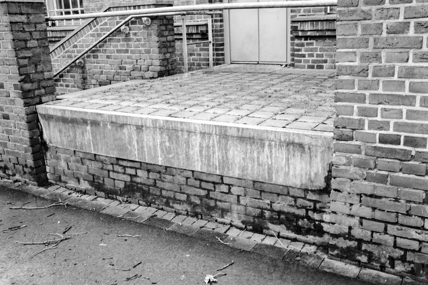 staircase on an industrial brick building photo