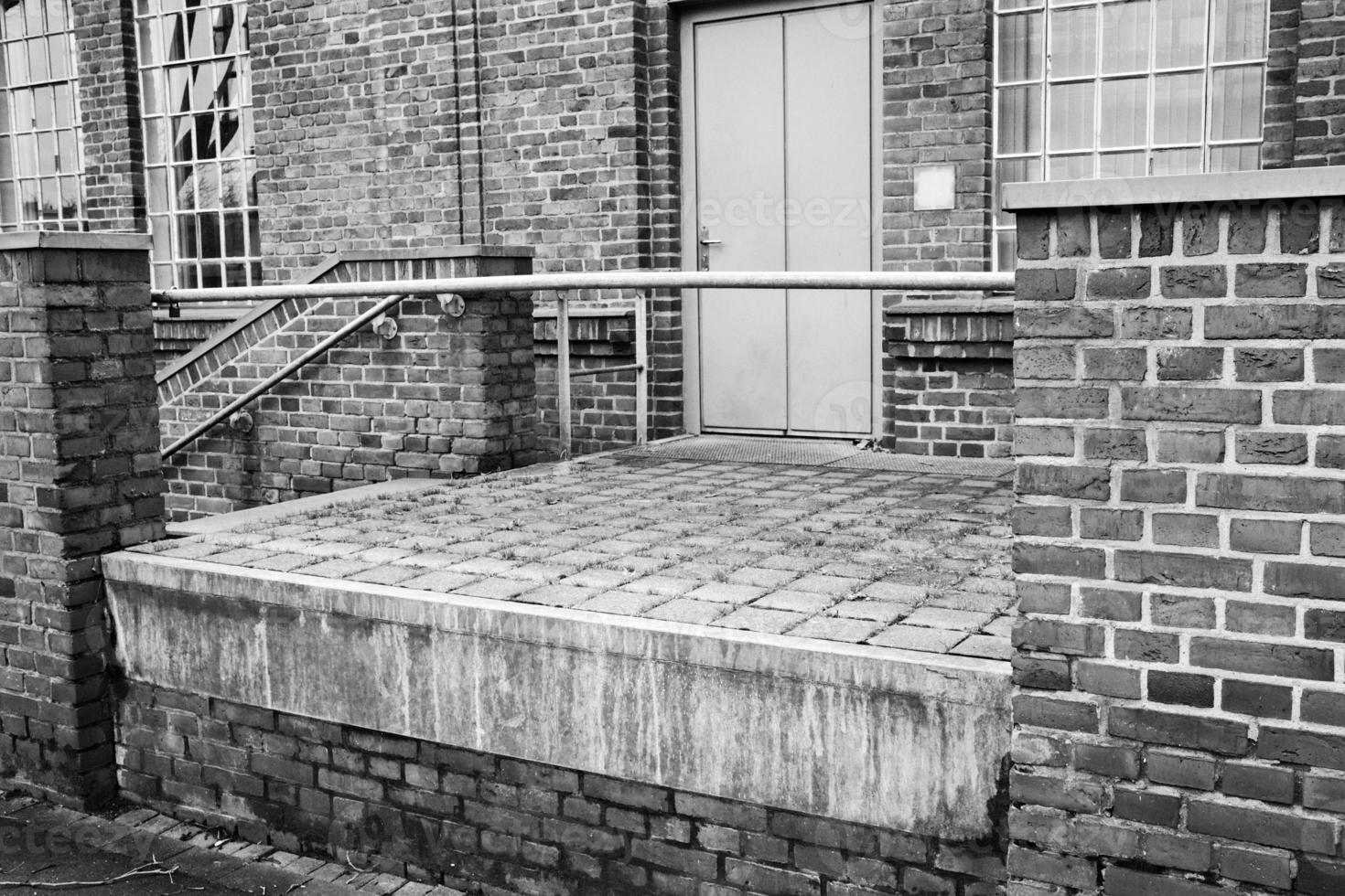 staircase on an industrial brick building photo