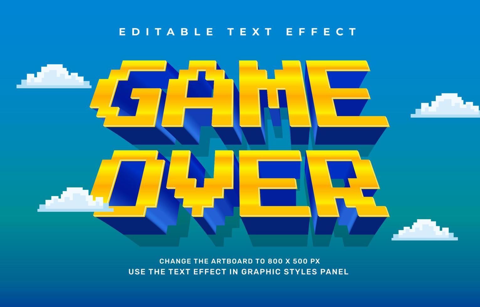 Game text effect vector