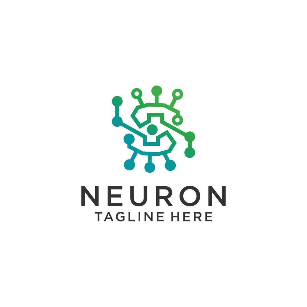 Simple neuro  design inspiration logo icon design template flat vector