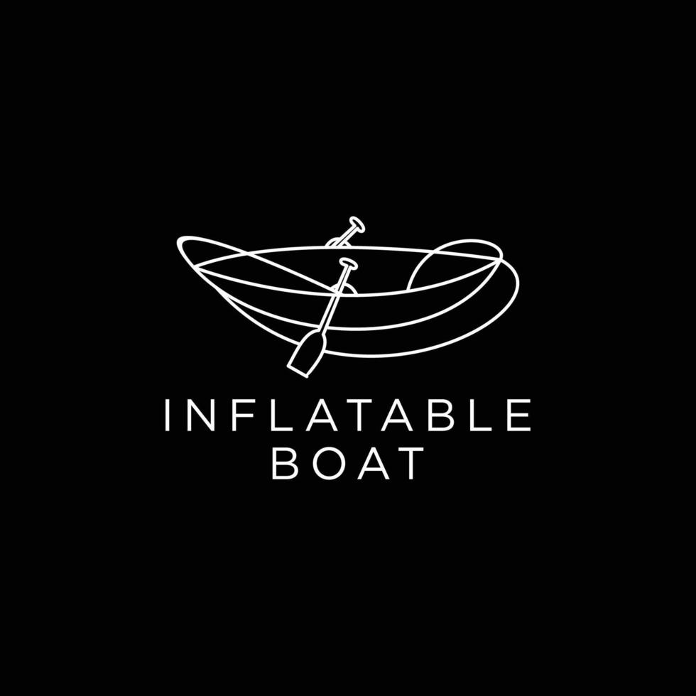 Rubber boat  design template flat vectort vector