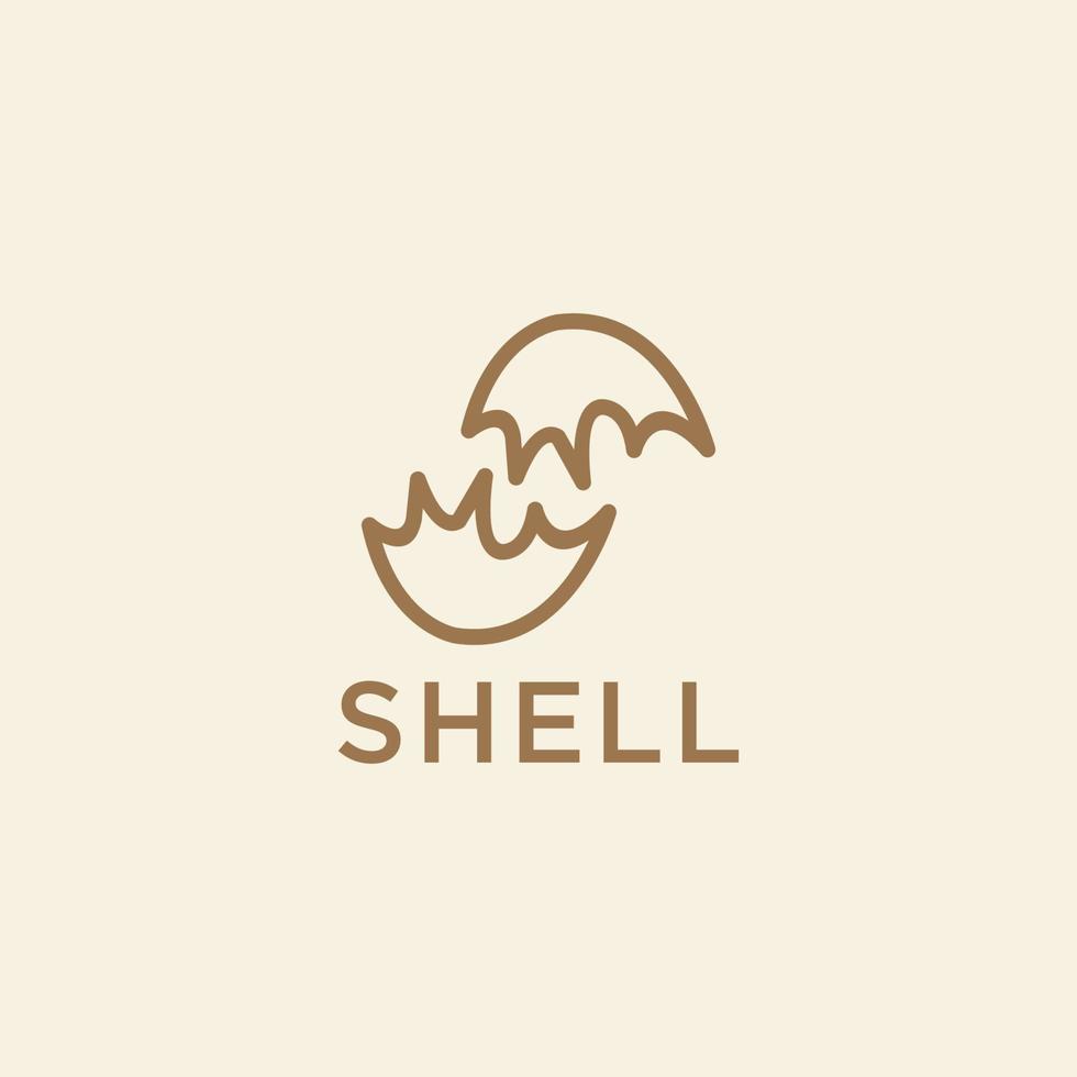 Shell logo icon design template flat vector