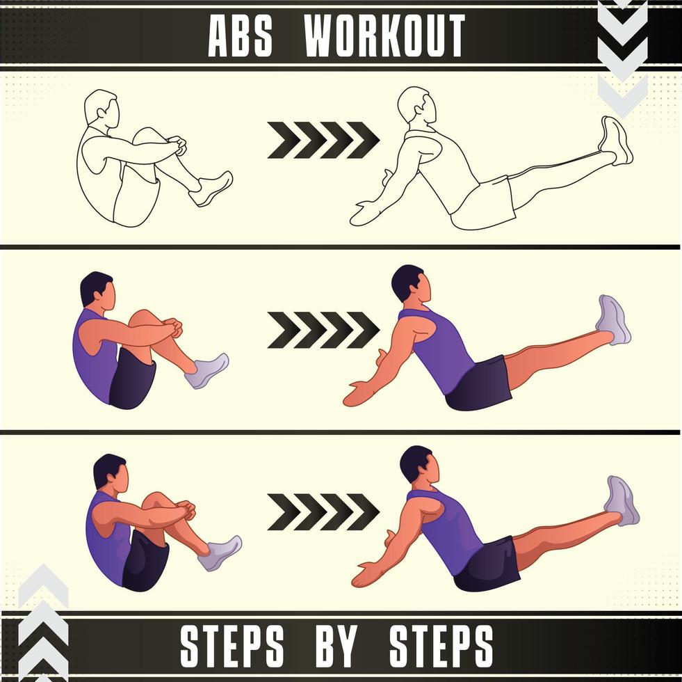 Women Workout Set. Women doing fitness and yoga exercises. Lunges, Pushups,  Squats, Dumbbell rows, Burpees, Side planks, Situ ps, Glute bridge, Leg  Raise, Russian Twist, Side Crunch .etc 13794570 Vector Art at