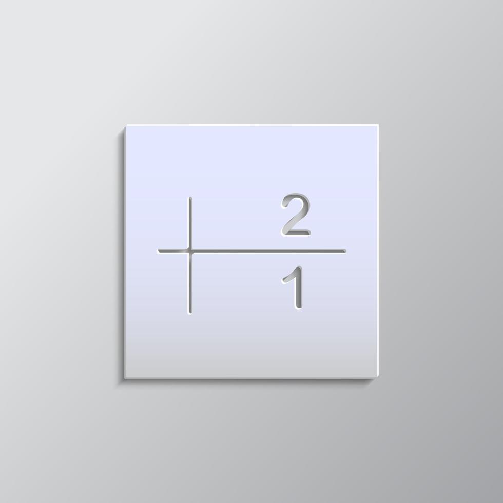 Database, server, sort paper style, icon. Grey color vector background- Paper style vector icon