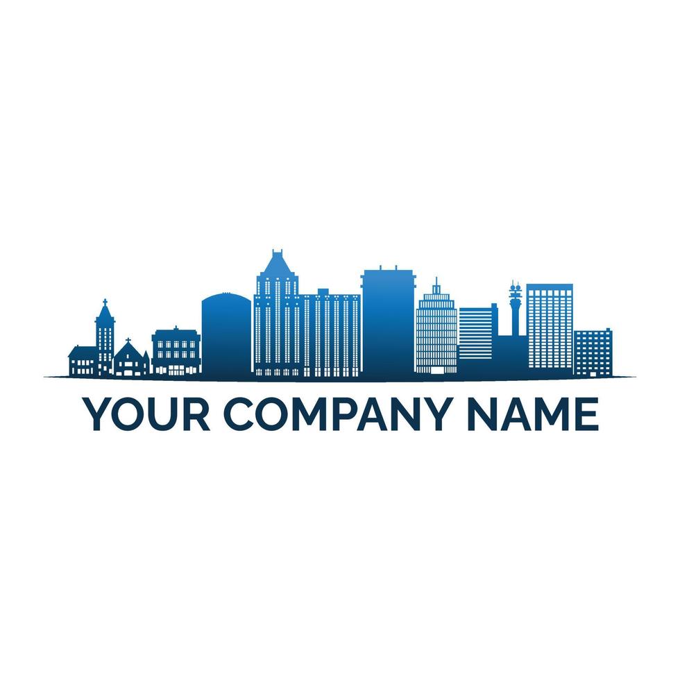 city skyline logo vector