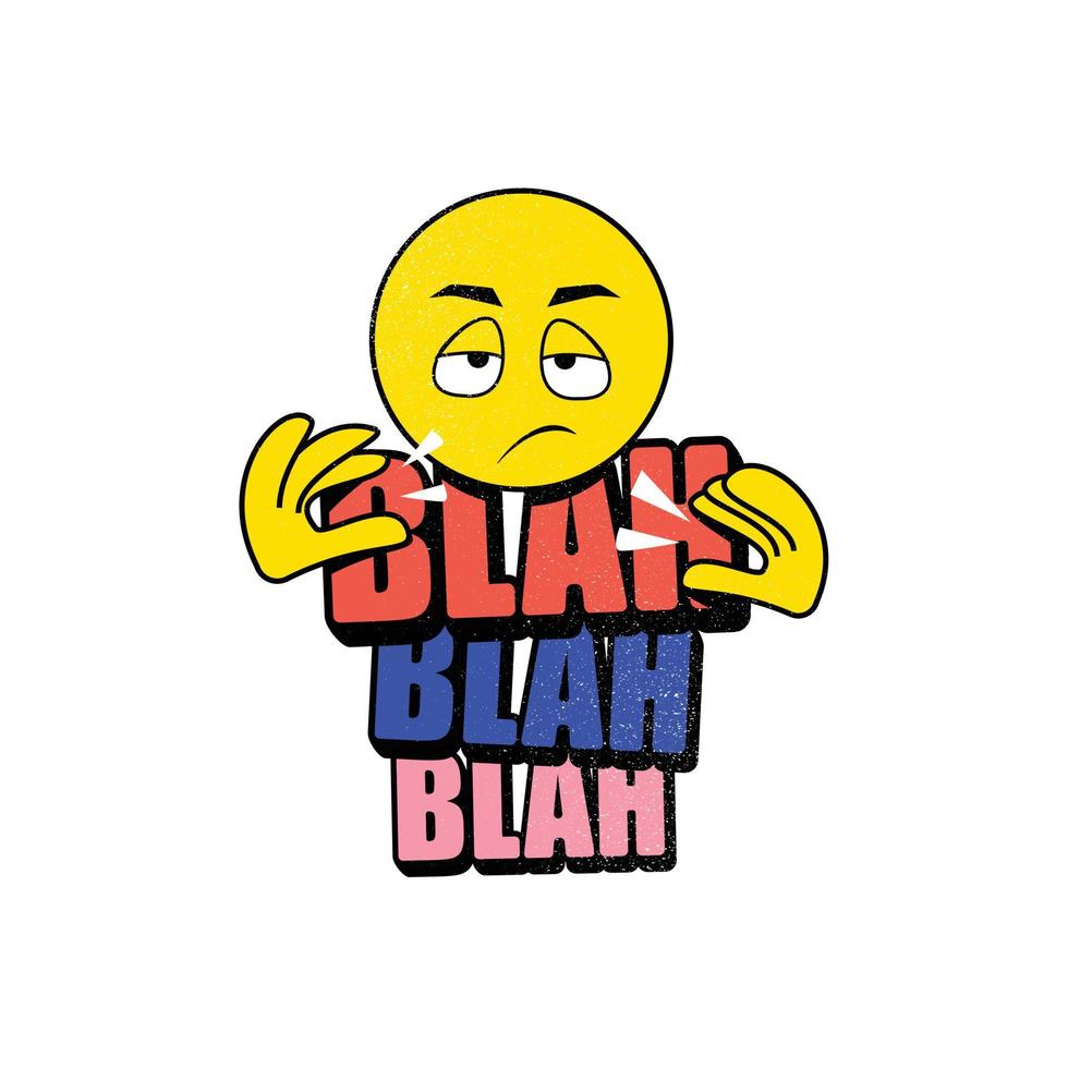 Blah blah blah t-shirt design vector