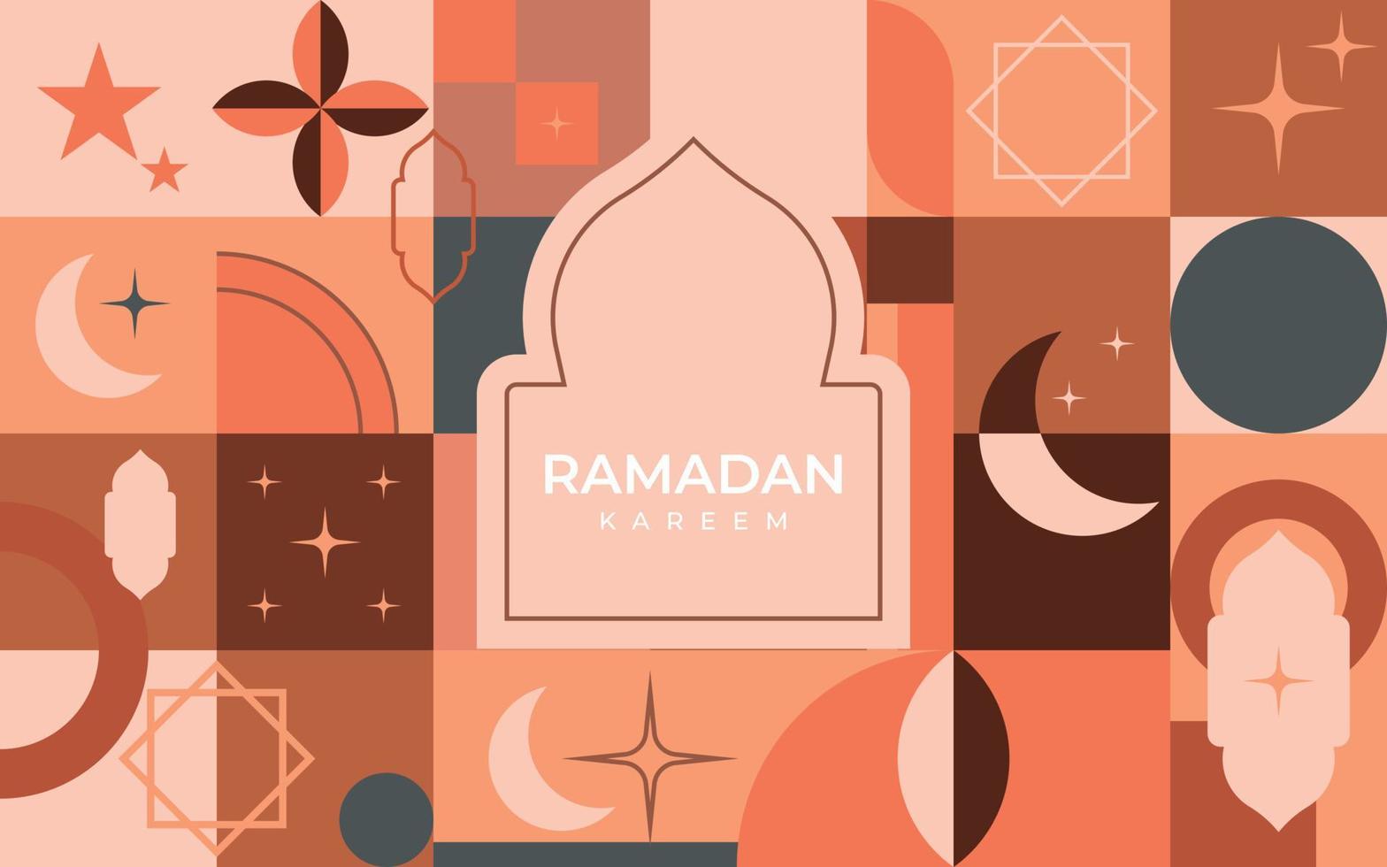 fondo de ramadán, papel tapiz, tarjeta de felicitación, afiche, ilustración moderna vector