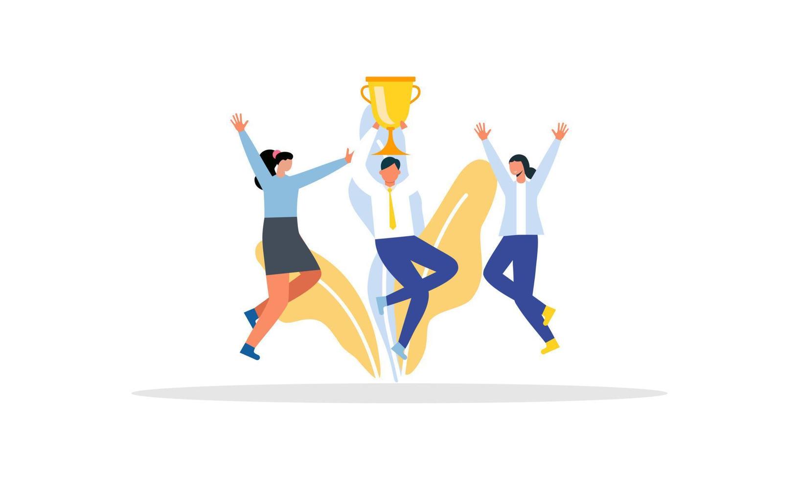 Good successful teamwork concept illustration vector