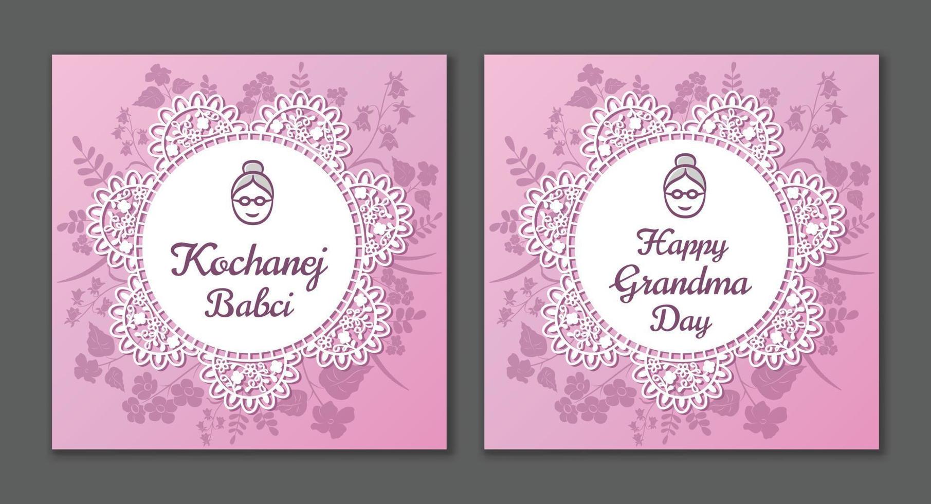 Grandma day card. Grandmother day. Vector design.