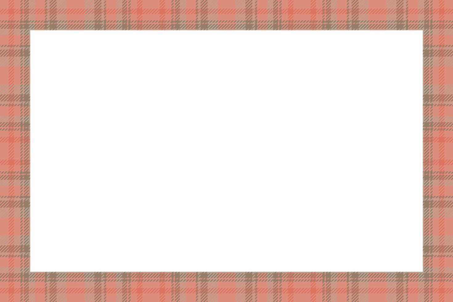 Vintage frame vector. Scottish border pattern retro style. Tartan plaid ornament. vector