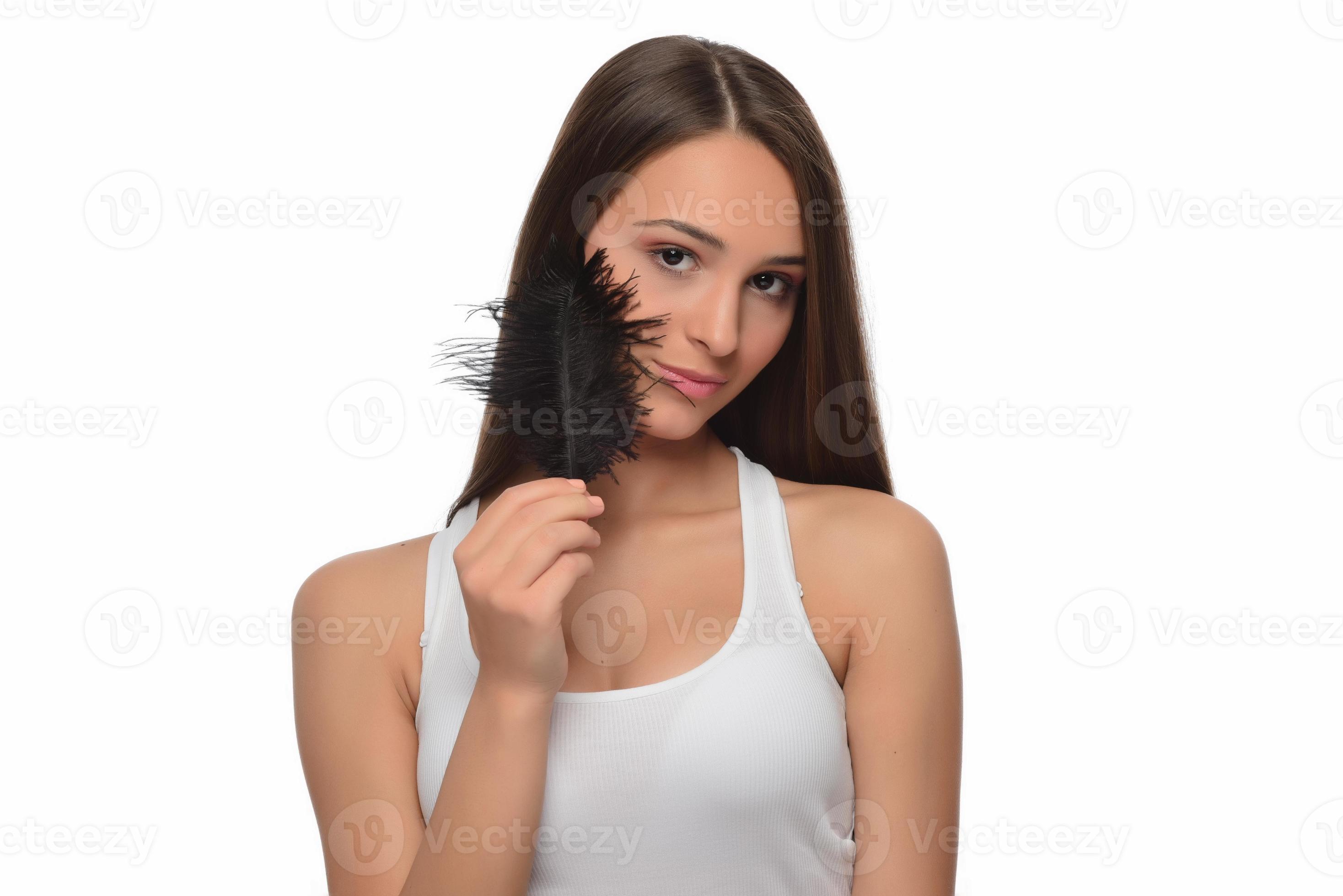 Beauty young girl with raised arm, hair removal and underarm skin care. Beautiful Caucasian