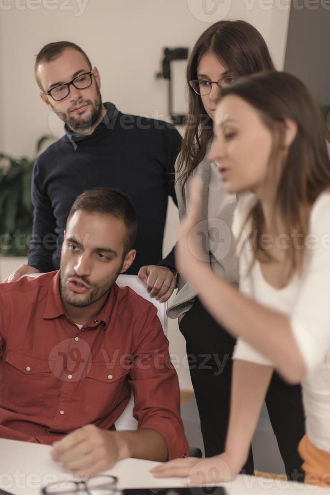 Business people working in conference room photo