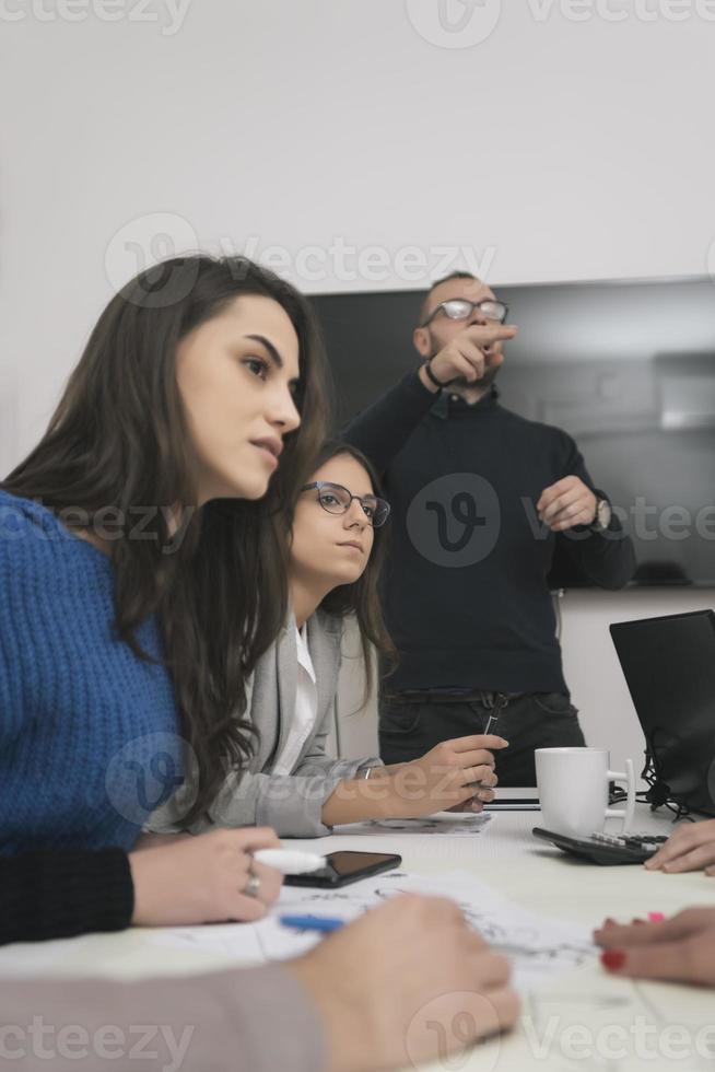 Business people working in conference room photo