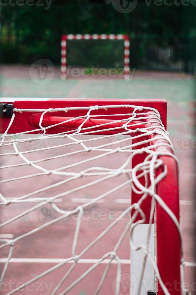 old abandoned street soccer goal sports equipment photo