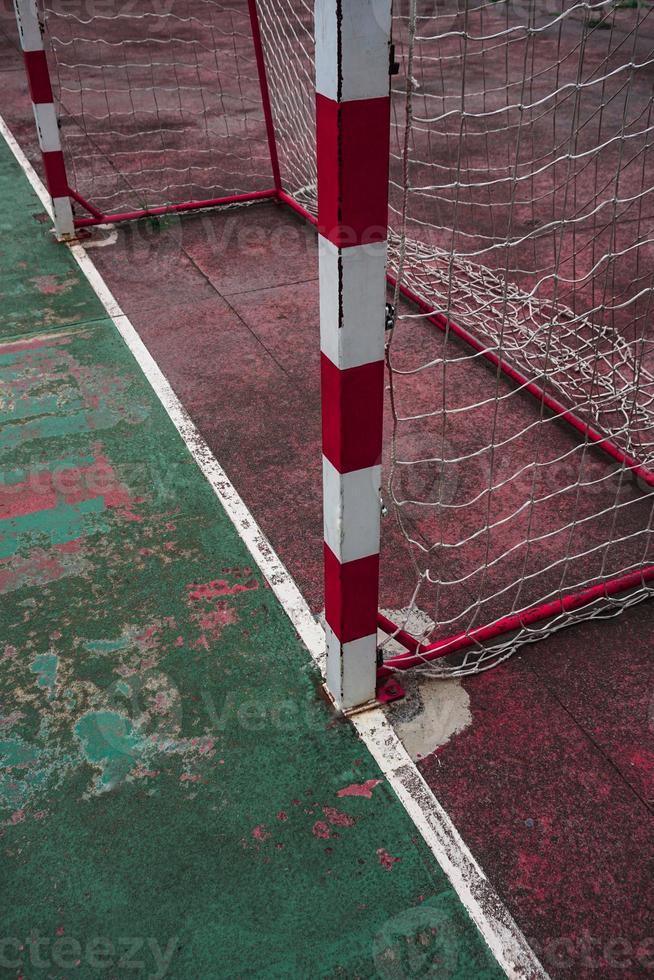 old abandoned street soccer goal sports equipment photo