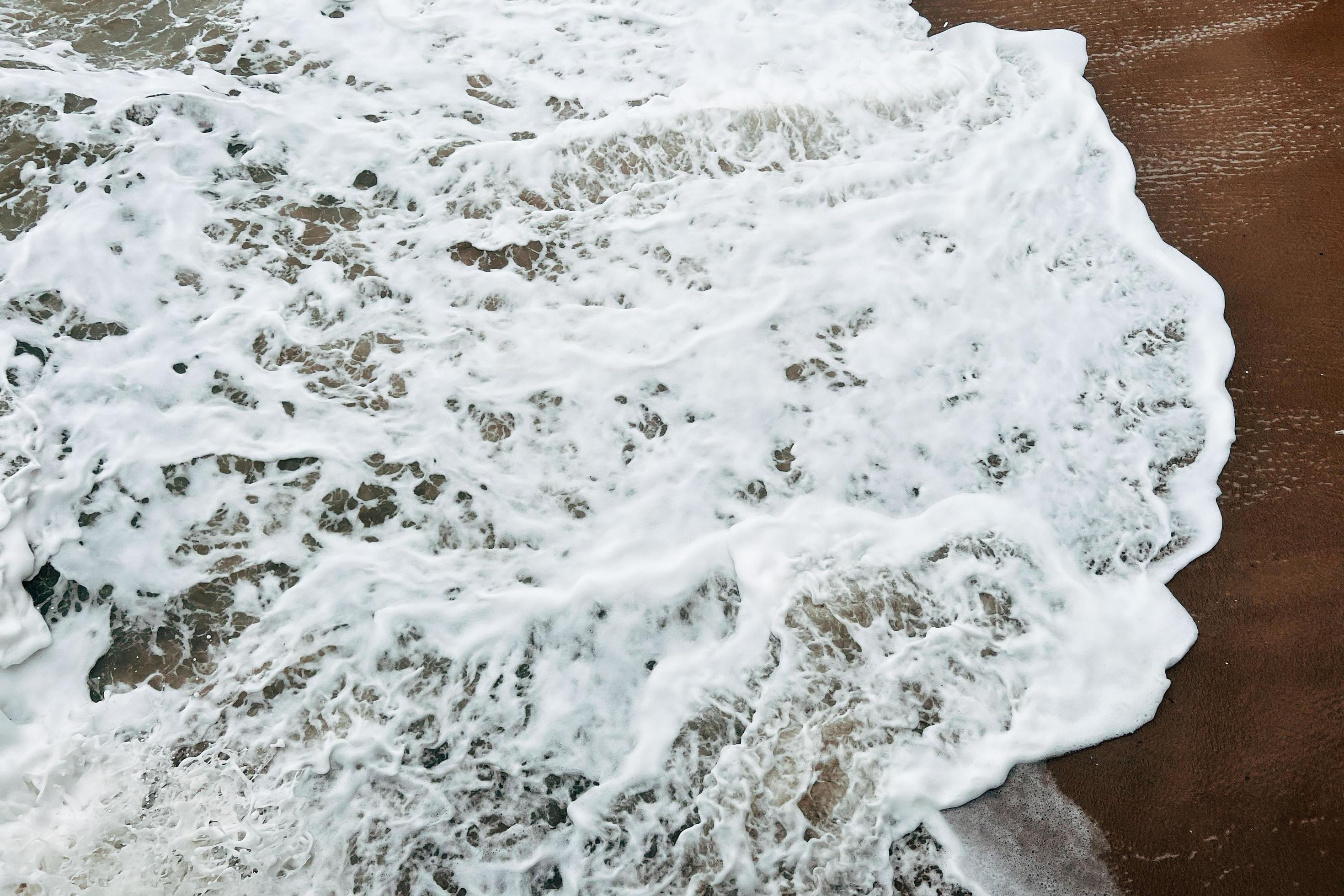 big sea waves during a storm. Storm at sea, storm warning on the coast