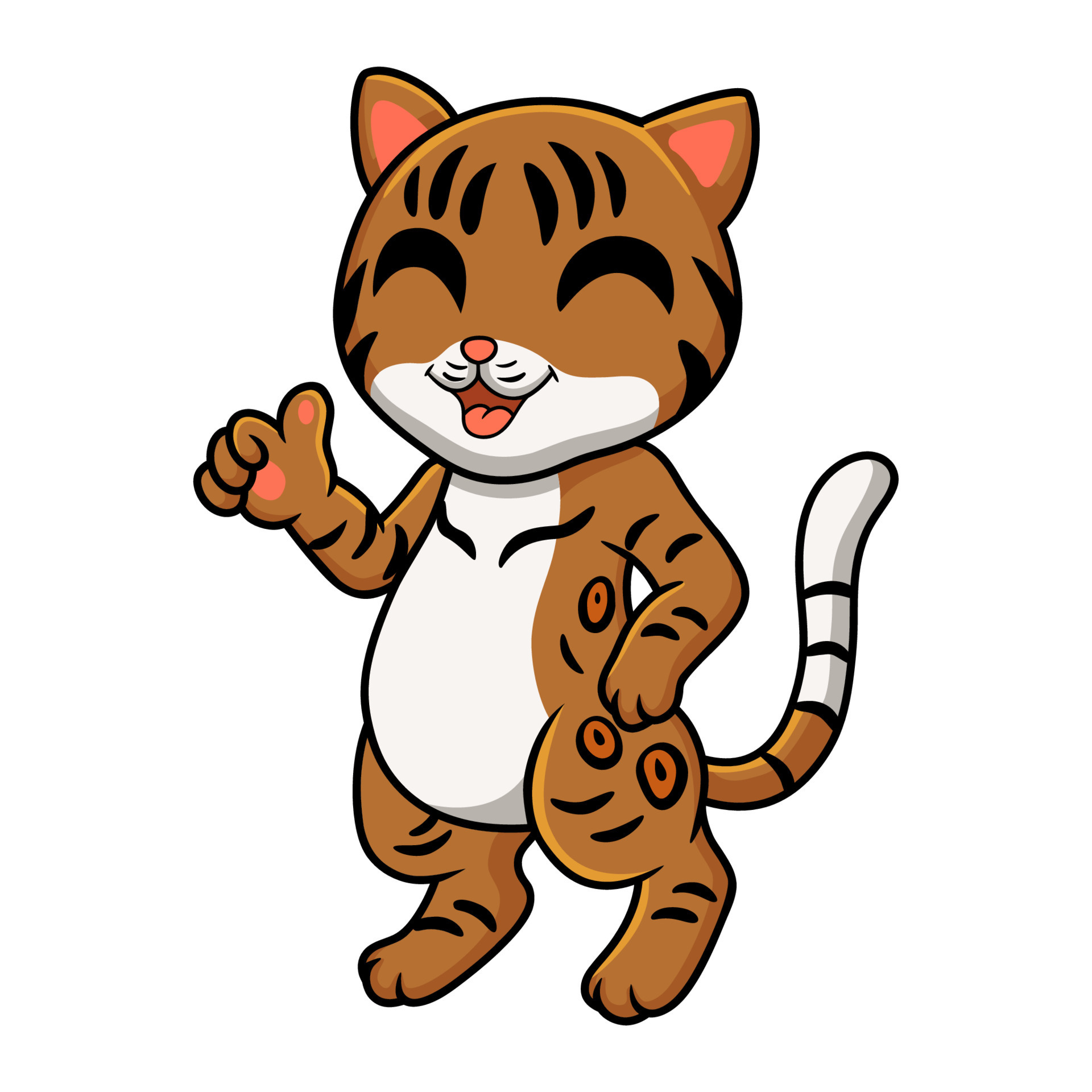 Cute bengal cat cartoon giving thumbs up 17157505 Vector Art at Vecteezy Cute bengal cat cartoon giving thumbs up 17157505 Vector Art at Vecteezy