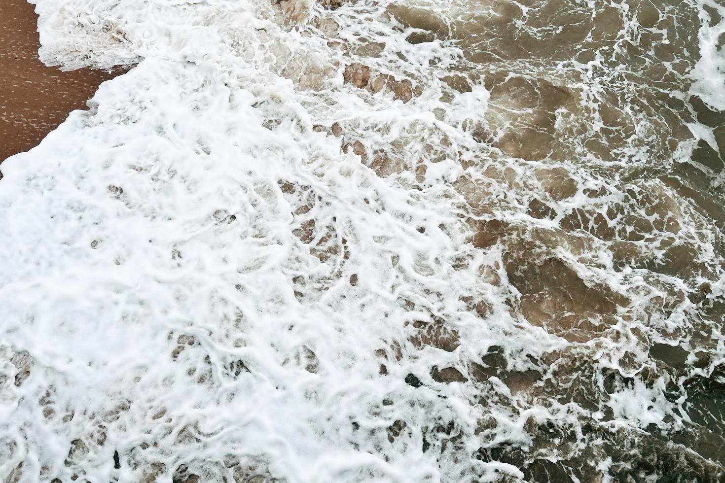 big sea waves during a storm. Storm at sea, storm warning on the coast. photo