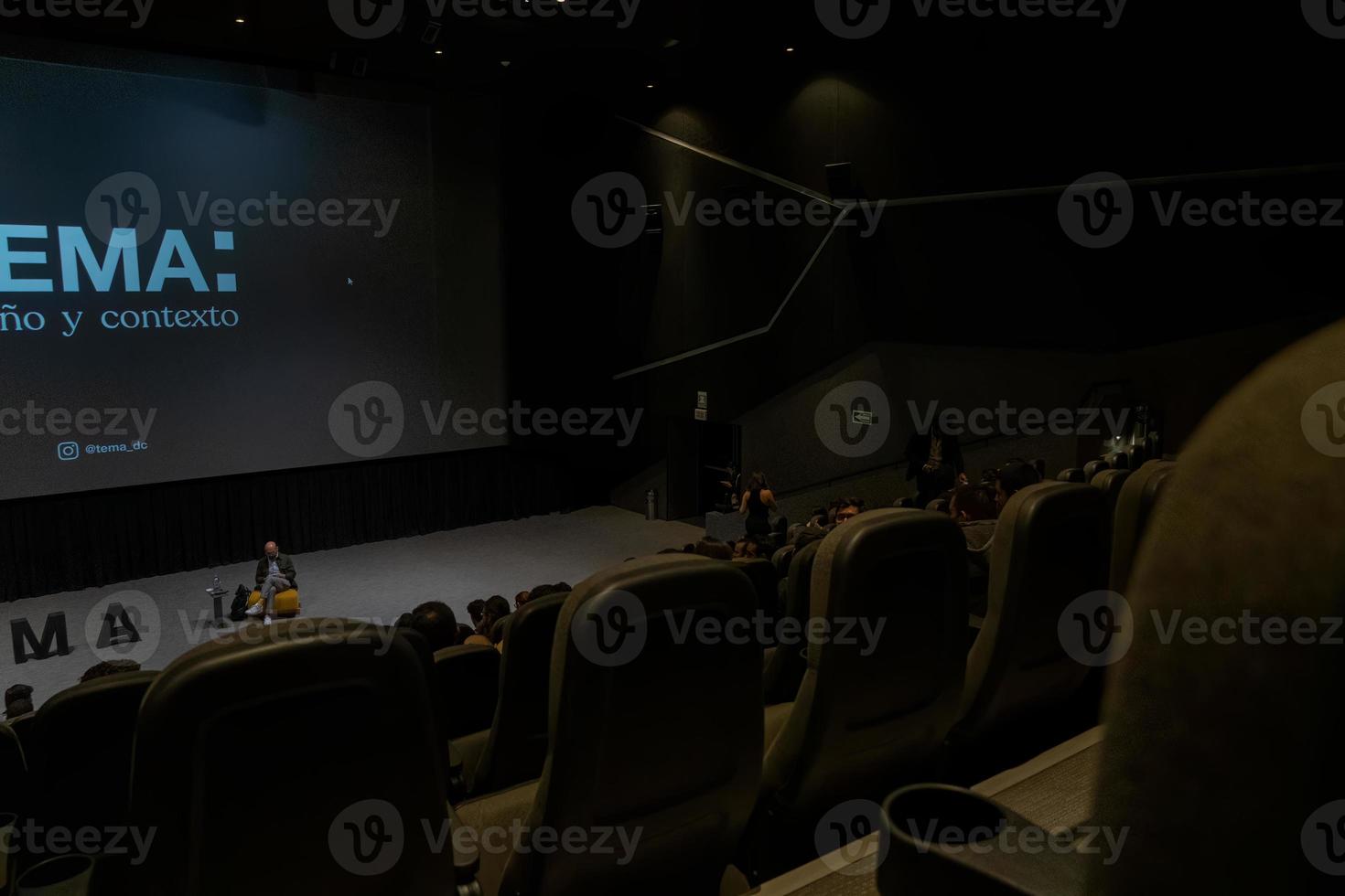 Business and Entrepreneurship concept. Speaker giving a talk in conference hall at business event. photo