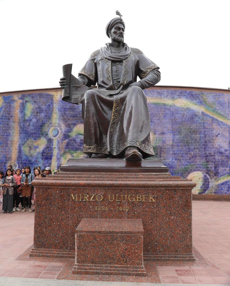 Samarkand.Uzbekistan. April 06, 2022. Monument of Mirzo Ulugh Beg.. photo