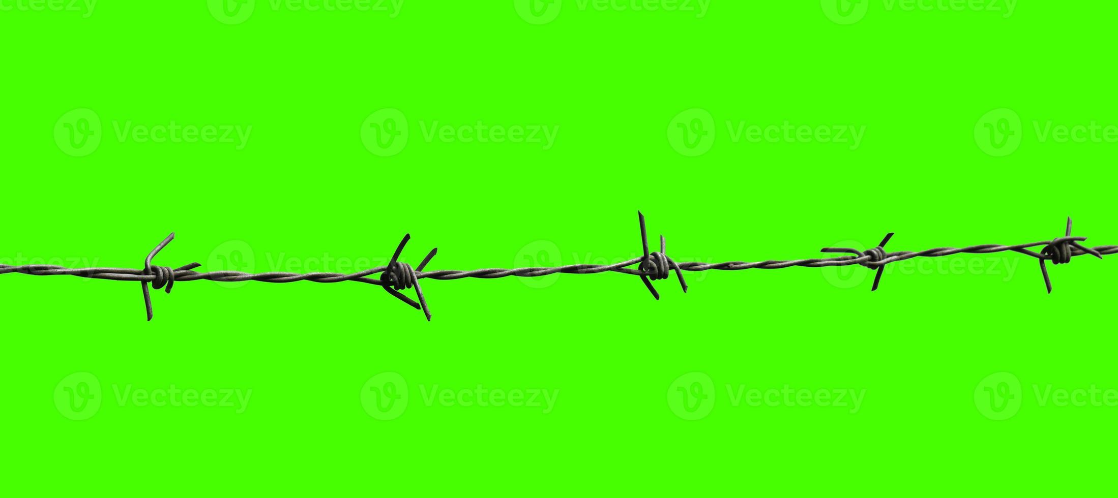 barbed wire isolated on white with clipping path photo