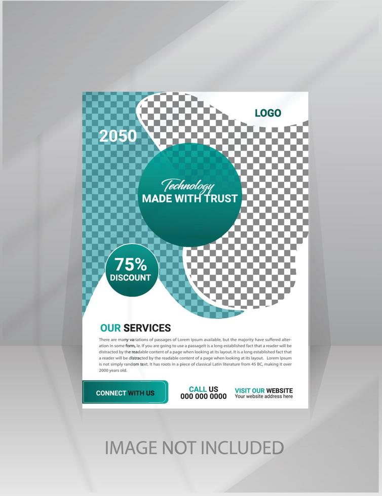 Modern technology flyer made with trust poster template vector