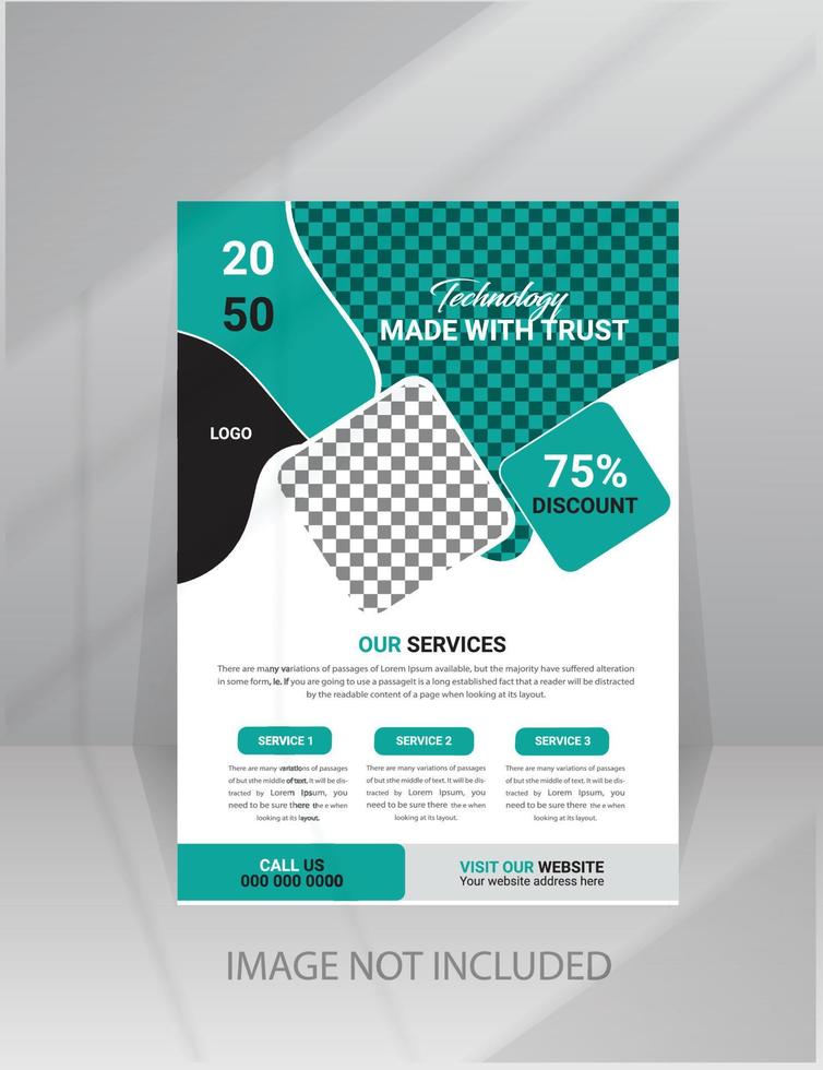 Modern technology flyer made with trust poster template vector