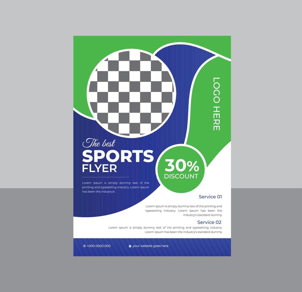 Sports, game competition flyer, poster template vector