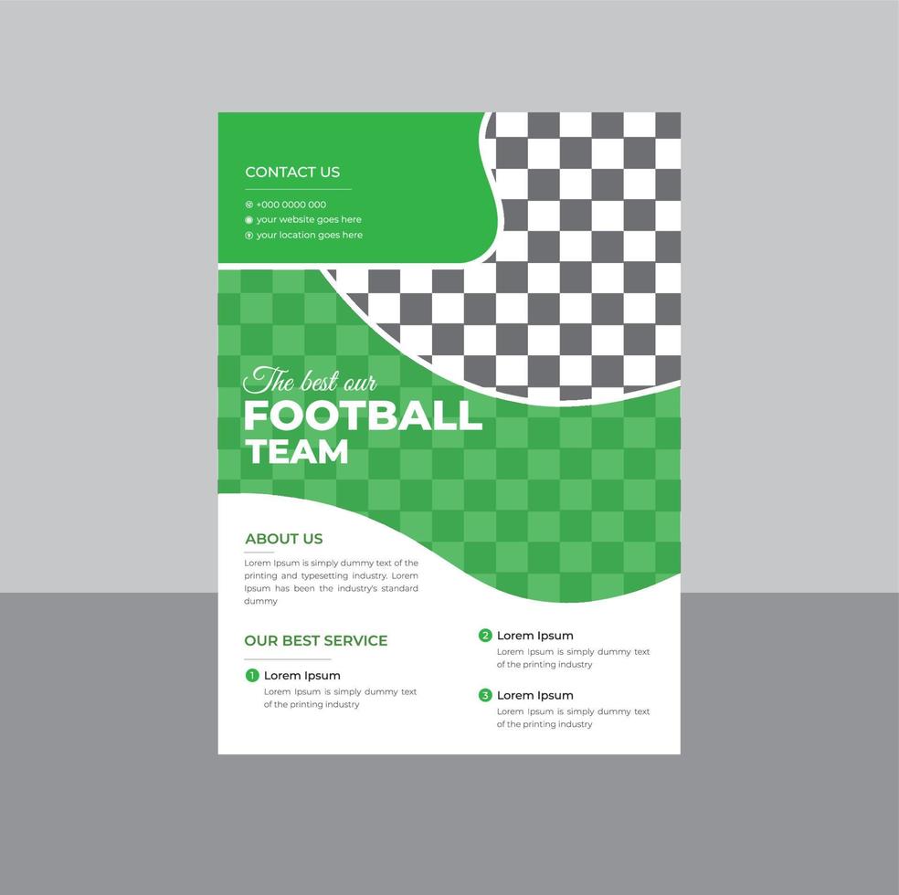 Sports Football Tournament Competition Flyer, Training Poster template vector