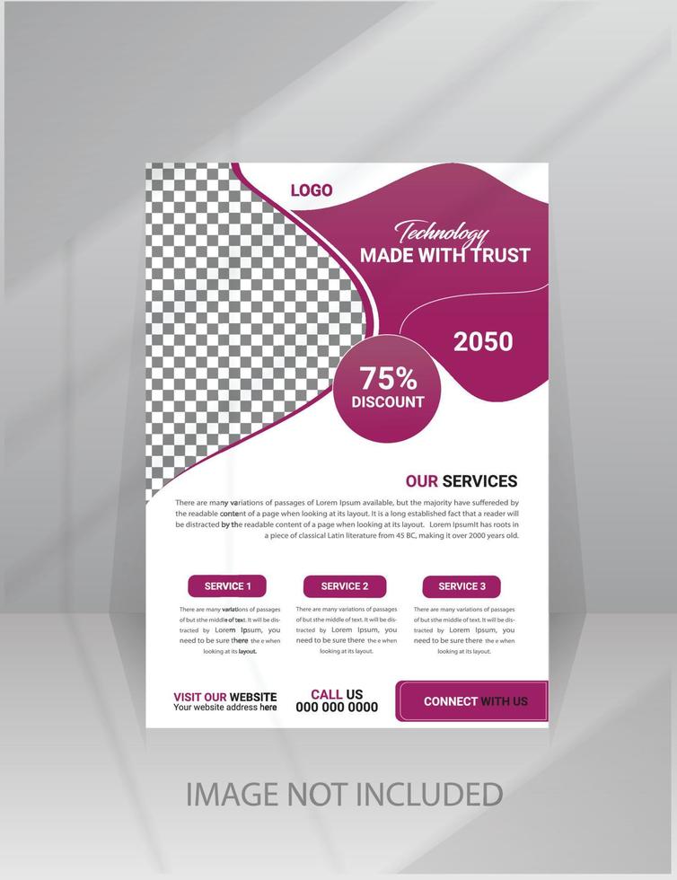 Modern technology flyer made with trust poster template vector