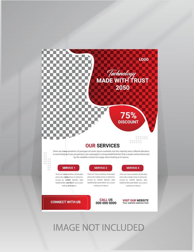 Modern technology flyer made with trust poster template vector
