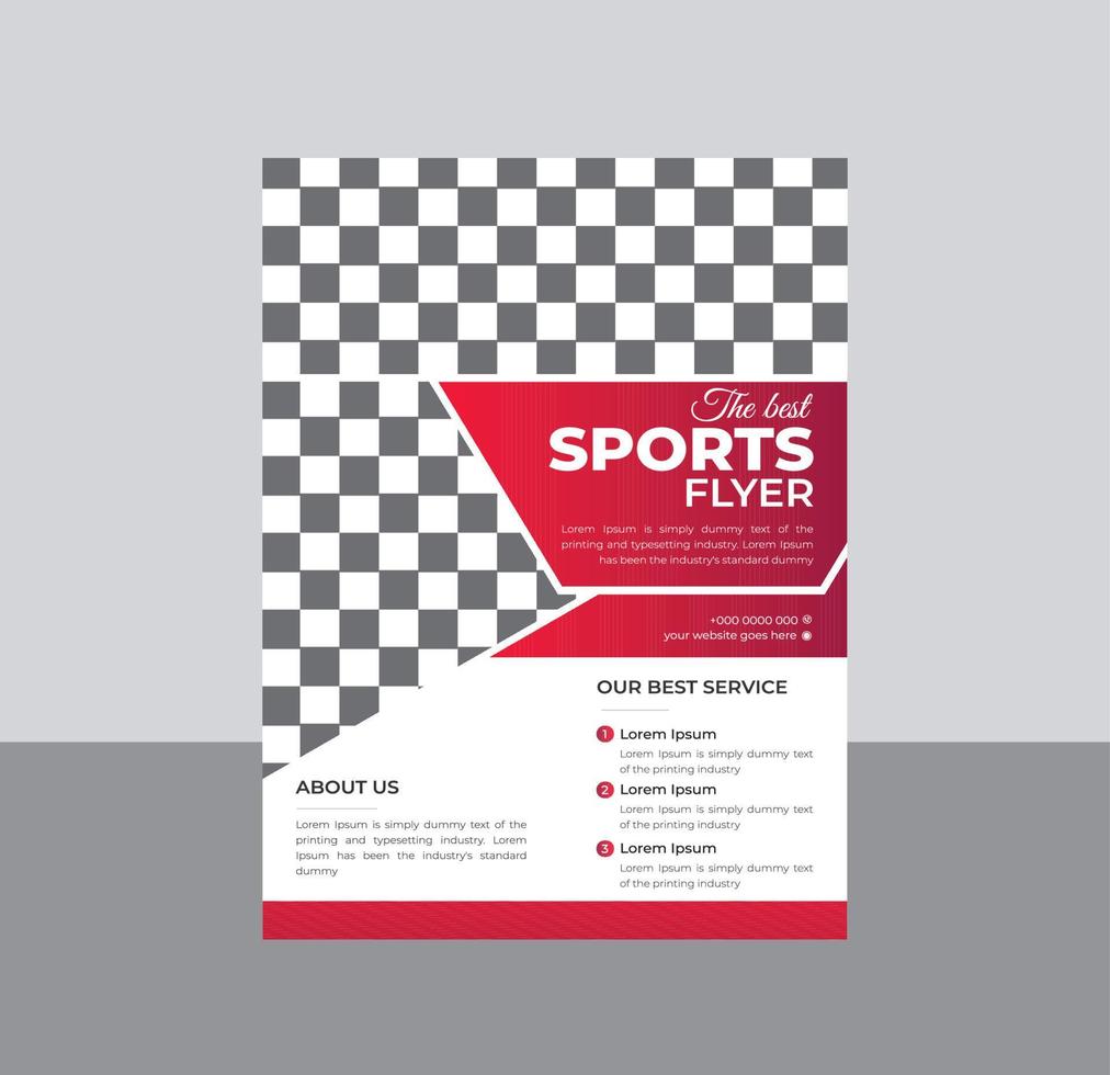 Sports, game competition flyer, poster template vector