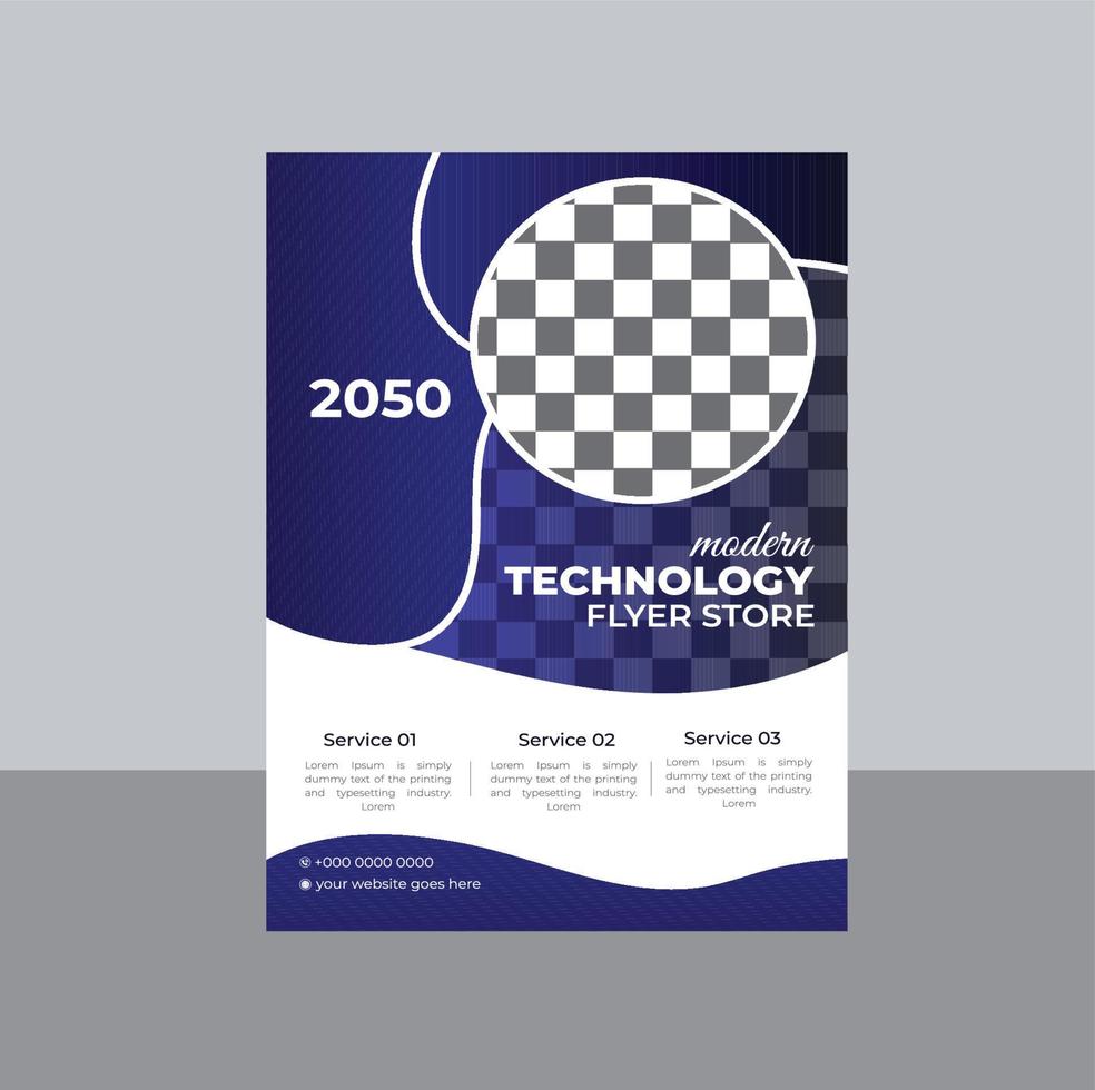 Modern technology flyer vector