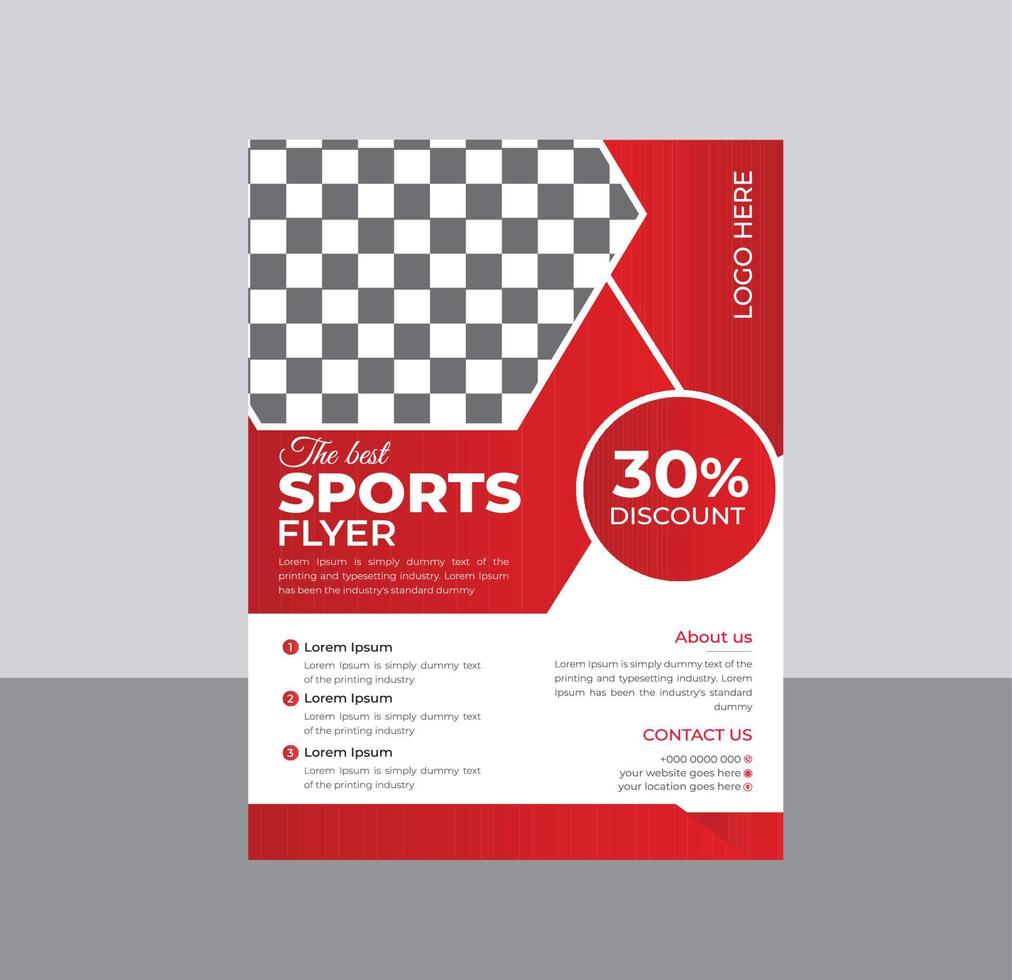 Sports, game competition flyer, poster template vector