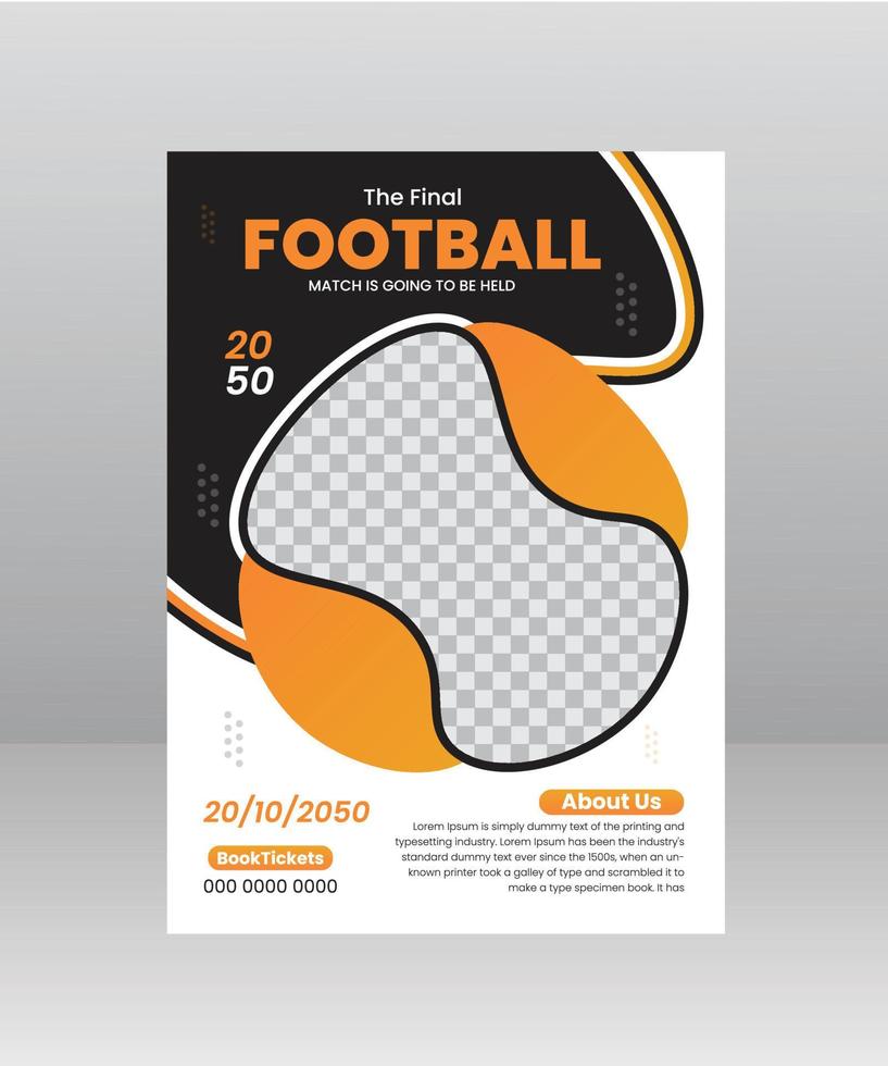 Final Football Competition Flyer sports poster template vector