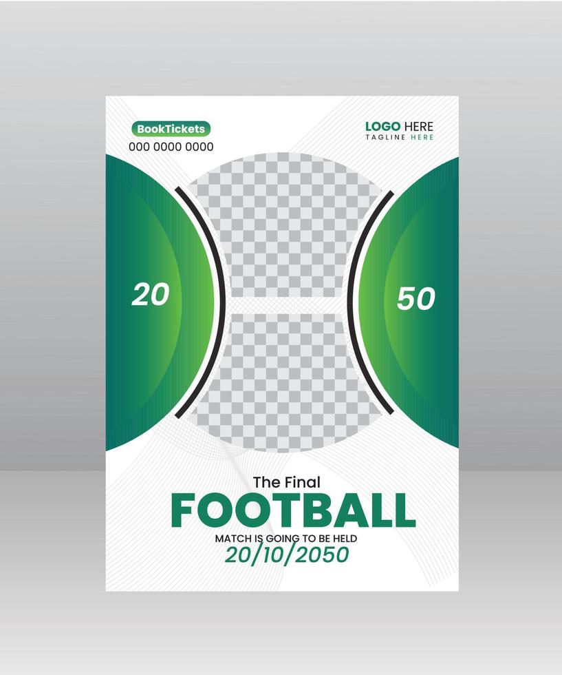 Final Football Competition Flyer sports poster template vector