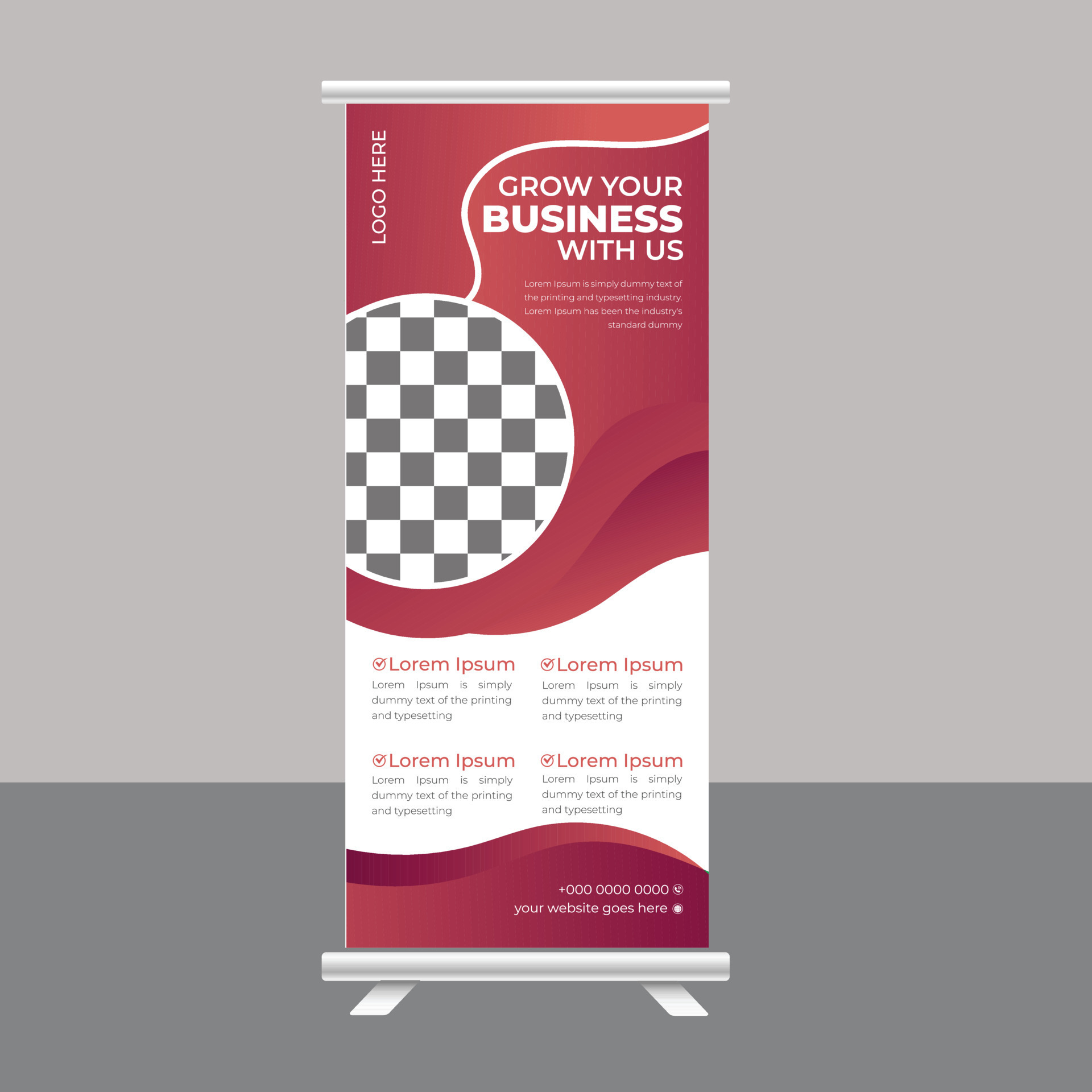 Home Sale roll up banner stand for real estate agency 17158943 Vector