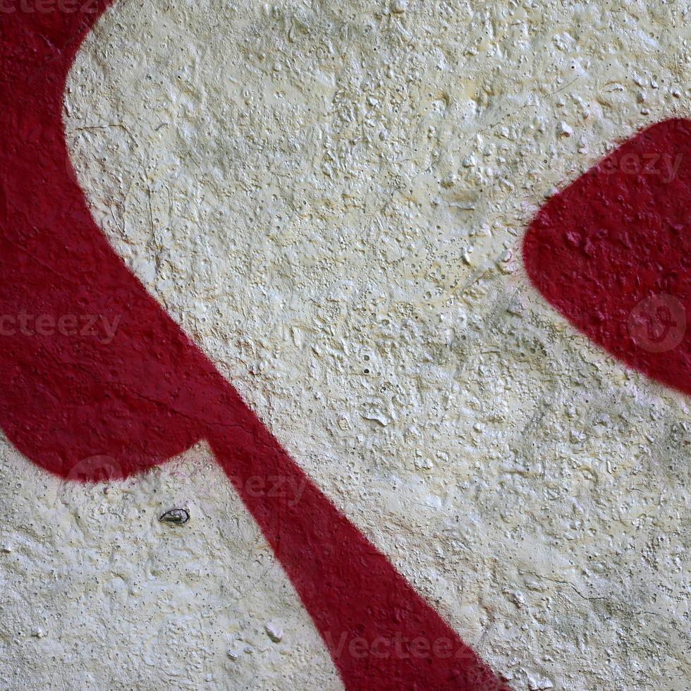 Street art. Abstract background image of a fragment of a colored graffiti painting in chrome and red tones photo