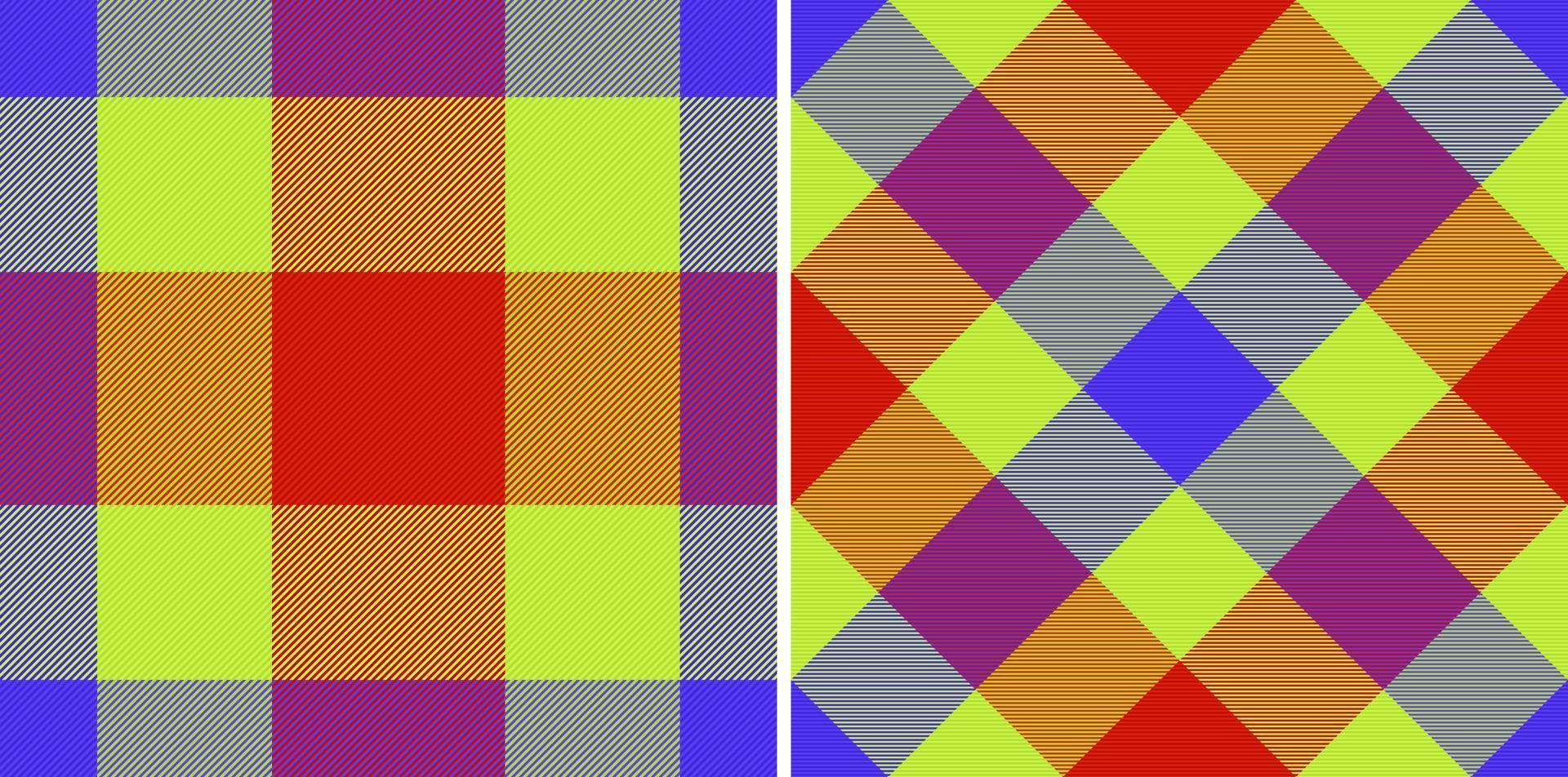 Check texture background. Fabric plaid tartan. Seamless vector textile pattern.
