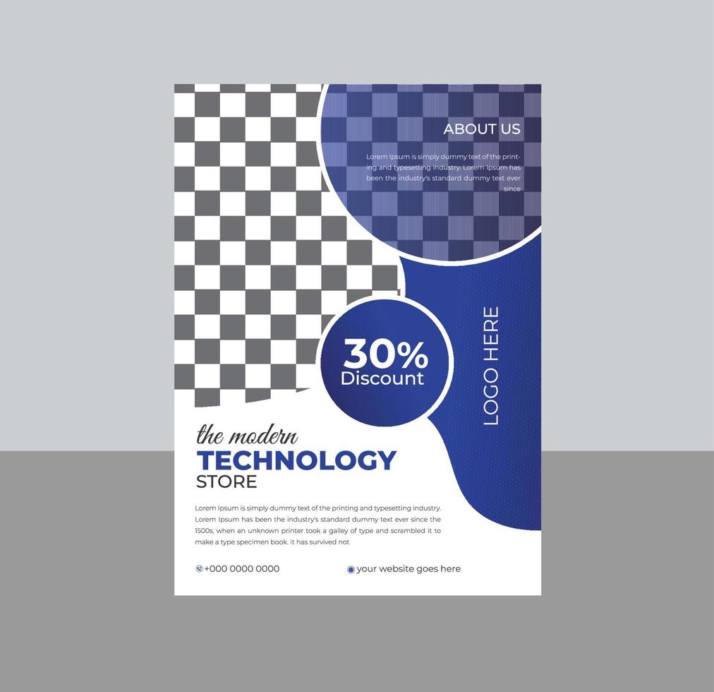 folleto de tecnología moderna vector