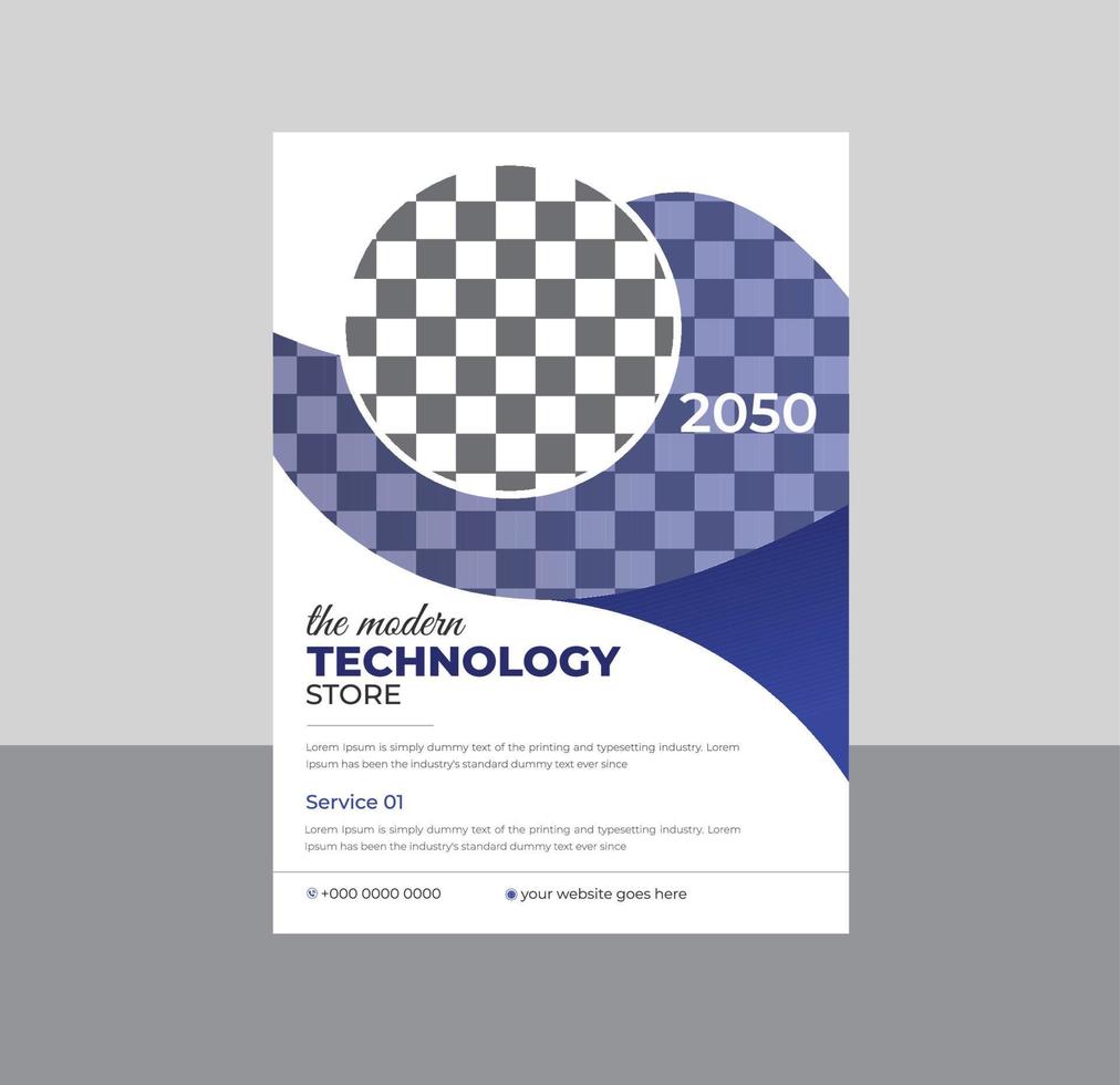 modern Digital technology flyer, poster template design vector
