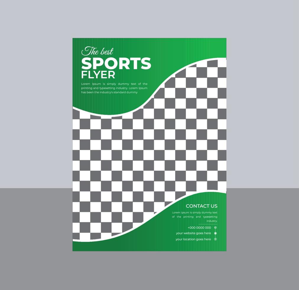 Sports, game competition flyer, poster template vector