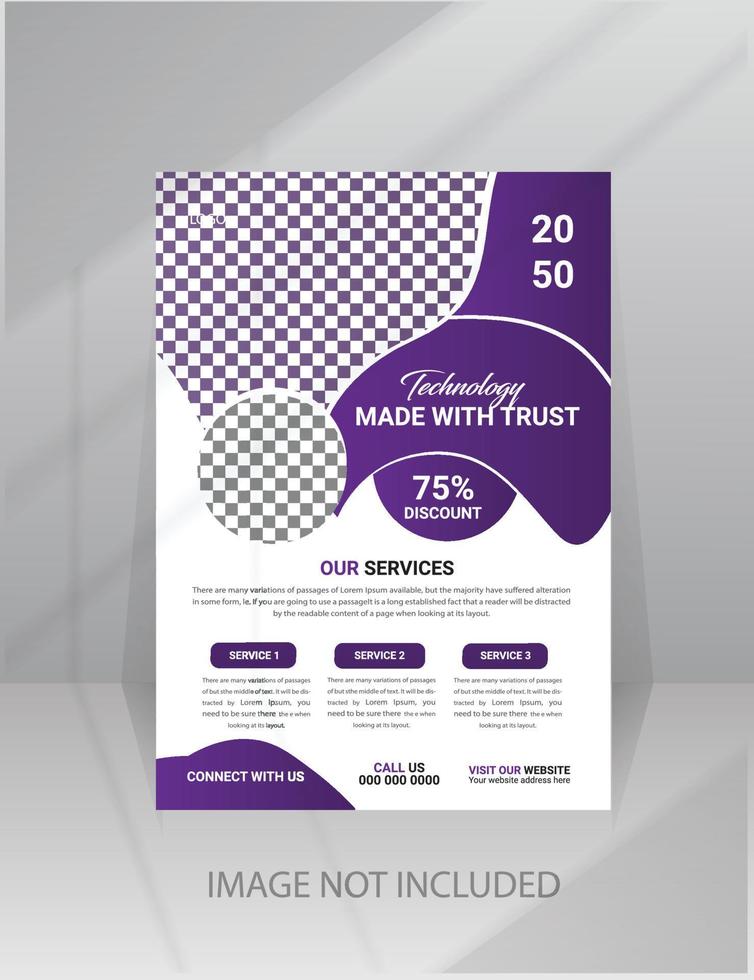 Modern technology flyer made with trust poster template vector