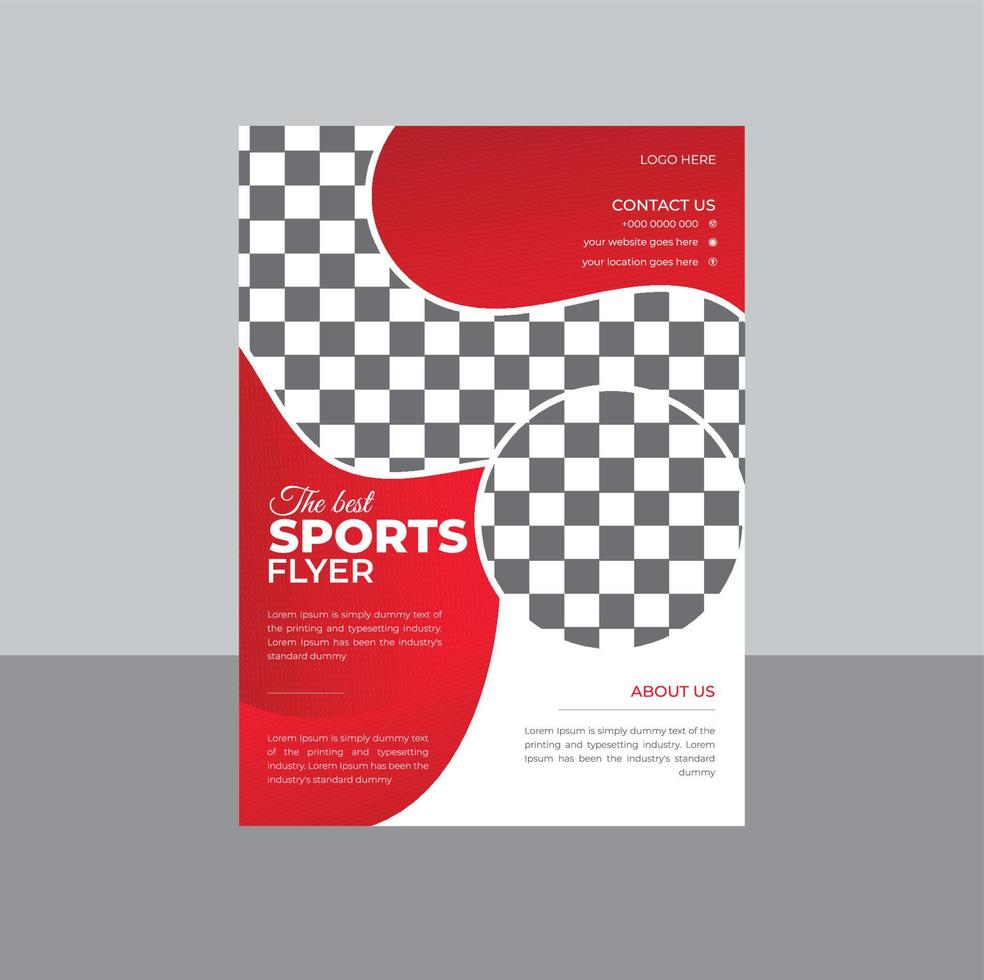 Sports, game competition flyer, poster template vector