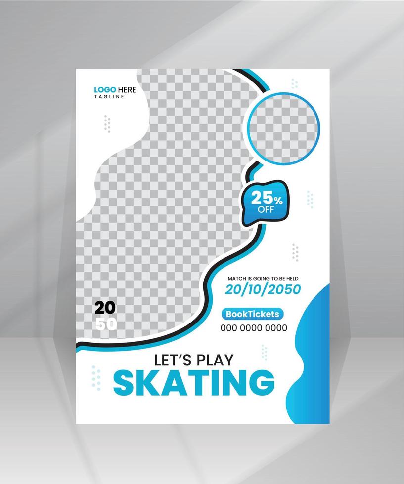 Skating Sports flyer poster template vector