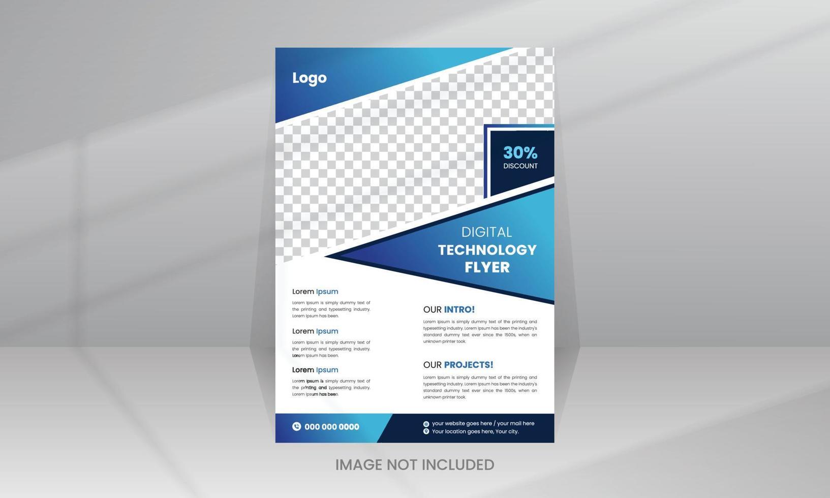 modern Digital technology flyer, poster template design vector